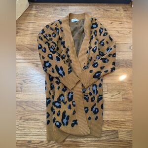 Animal print cardigan